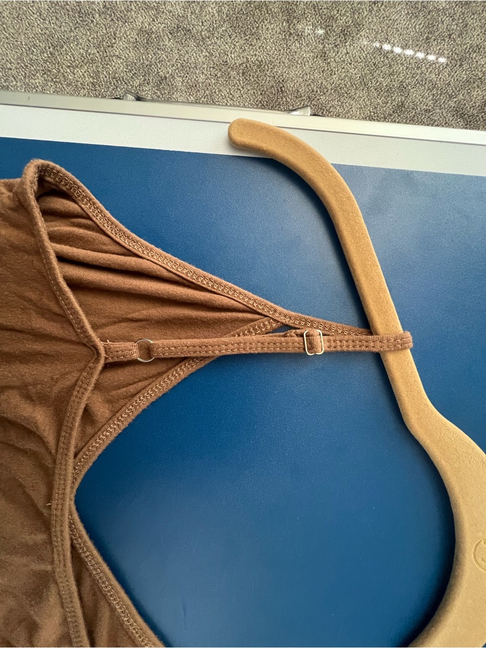 Women’s Brown Spaghetti-Strap Maxi Dress - Picture 6 of 7